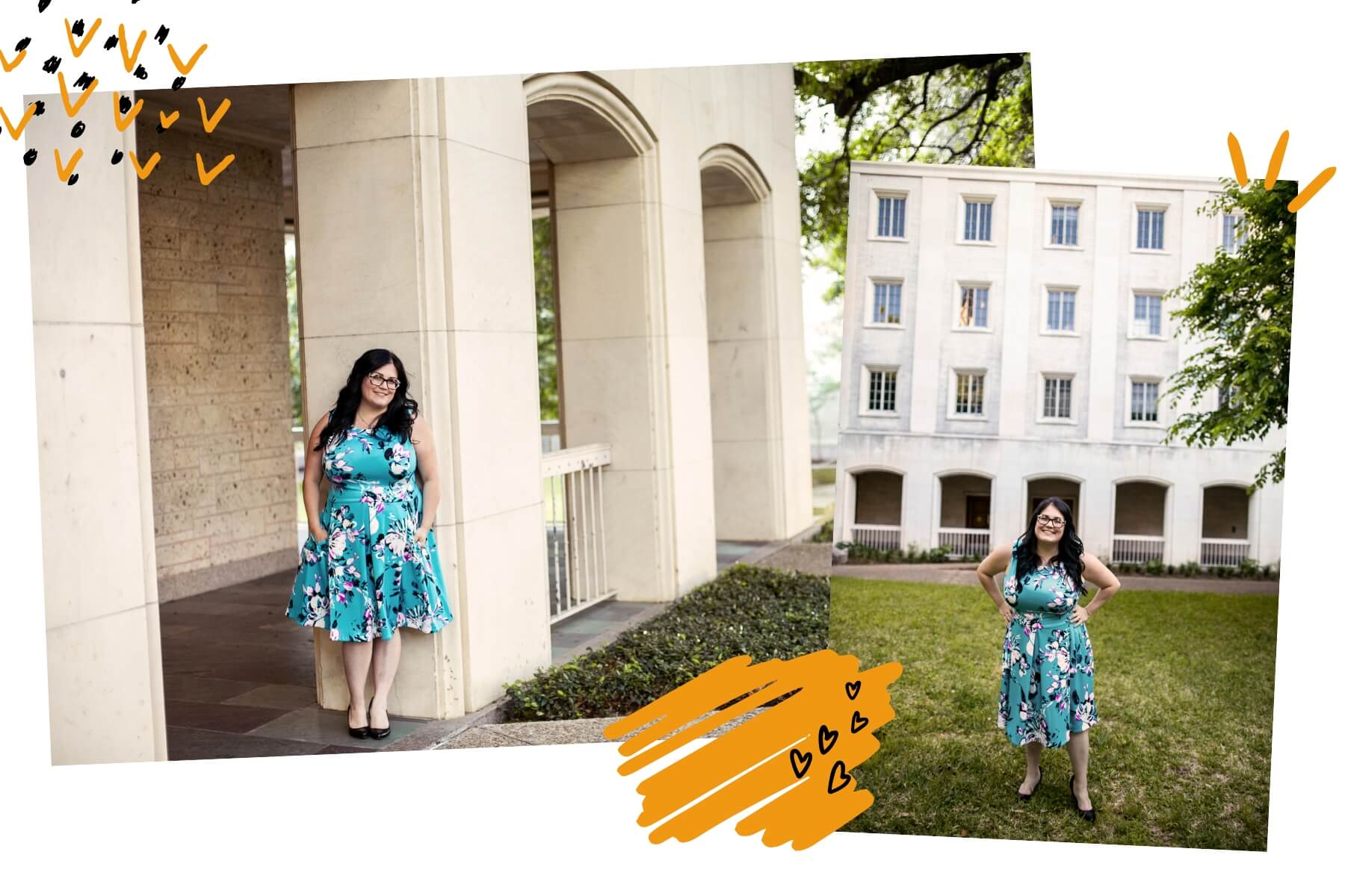 jessica posing at university of texas for her senior photos in austin texas