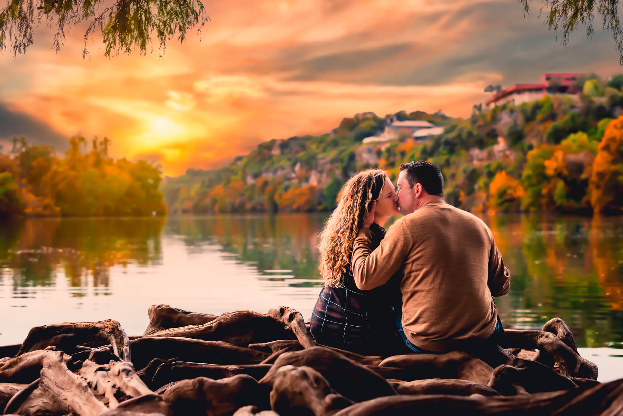 red bud isle in austin texas engagement photos