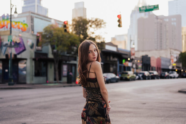 Senior Photos on 6th Street in Downtown Austin, Texas