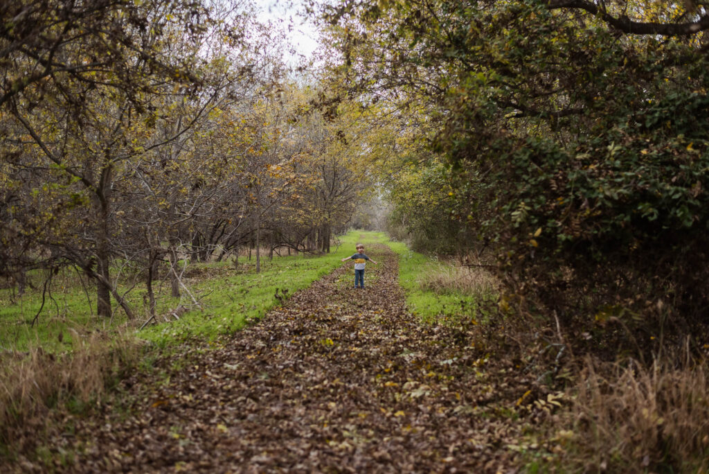 Atticus Turns Four: Outdoor Birthday Photos on Our Neighborhood Trail