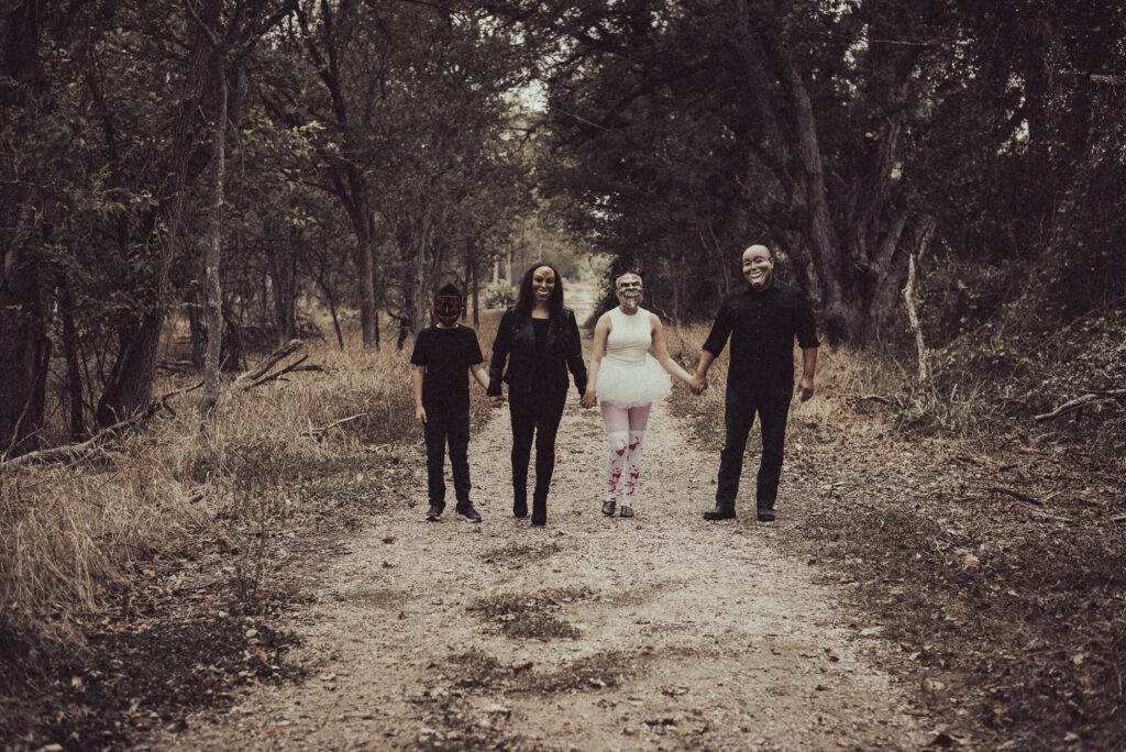 Purge Family Halloween Photoshoot Theme in Austin