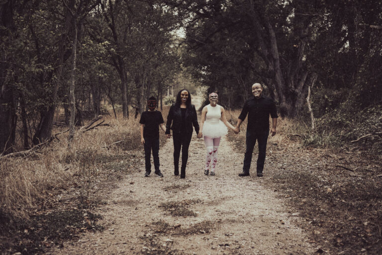 Purge Family Halloween Photoshoot Theme in Austin