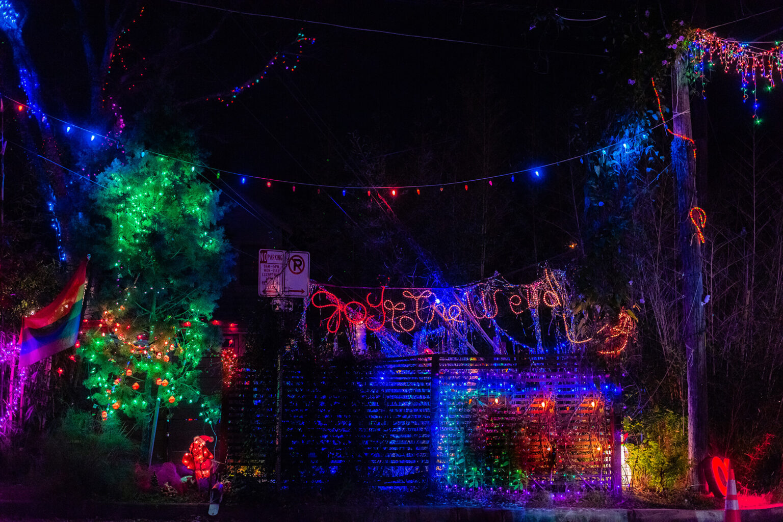 famous street for christmas lights in austin 37th street display