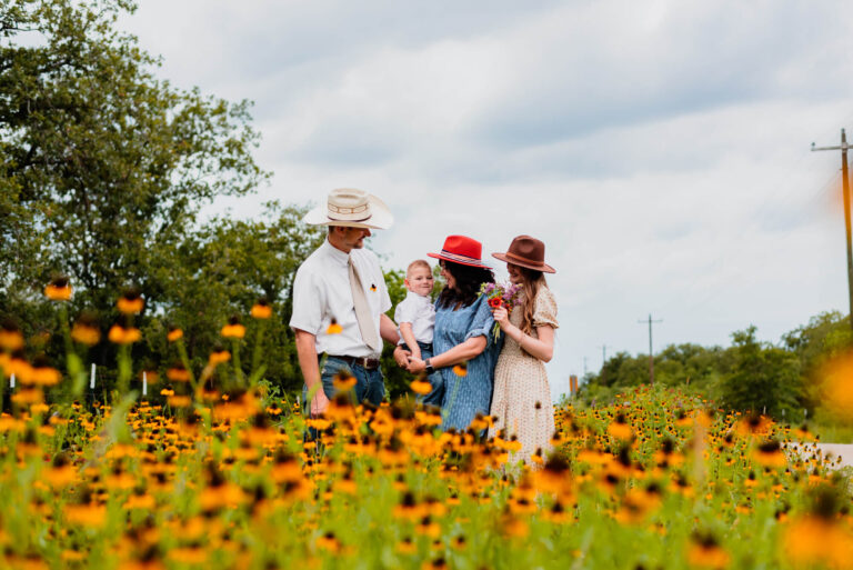 Yellow Wildflowers on a Texas Backroad | The King Family