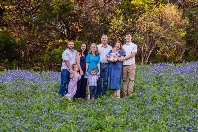 The Fintel Family in the Bluebonnets at St. Edward’s