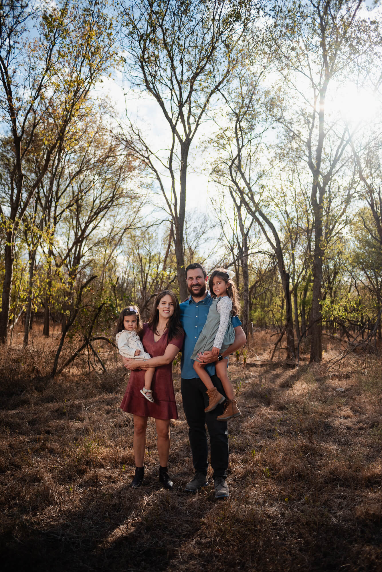 family portrait along the Colorado River Nature Trail, Austin, TX