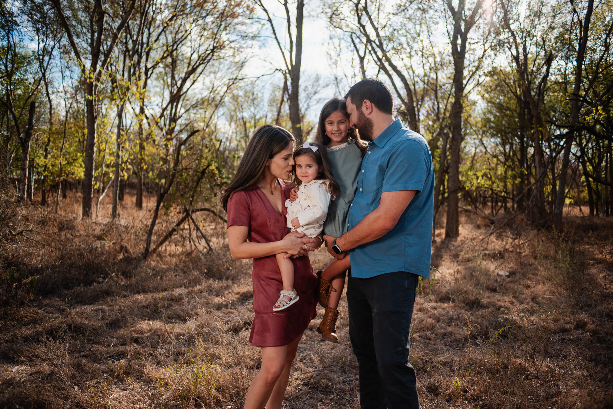 family portrait along the Colorado River Nature Trail, Austin, TX