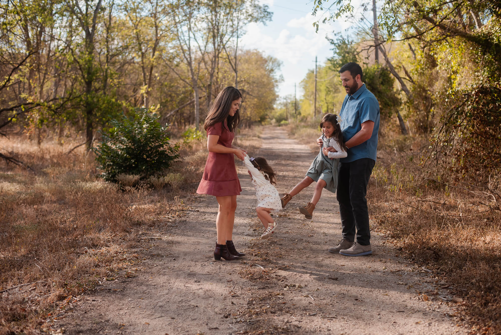 family portrait along the Colorado River Nature Trail, Austin, TX