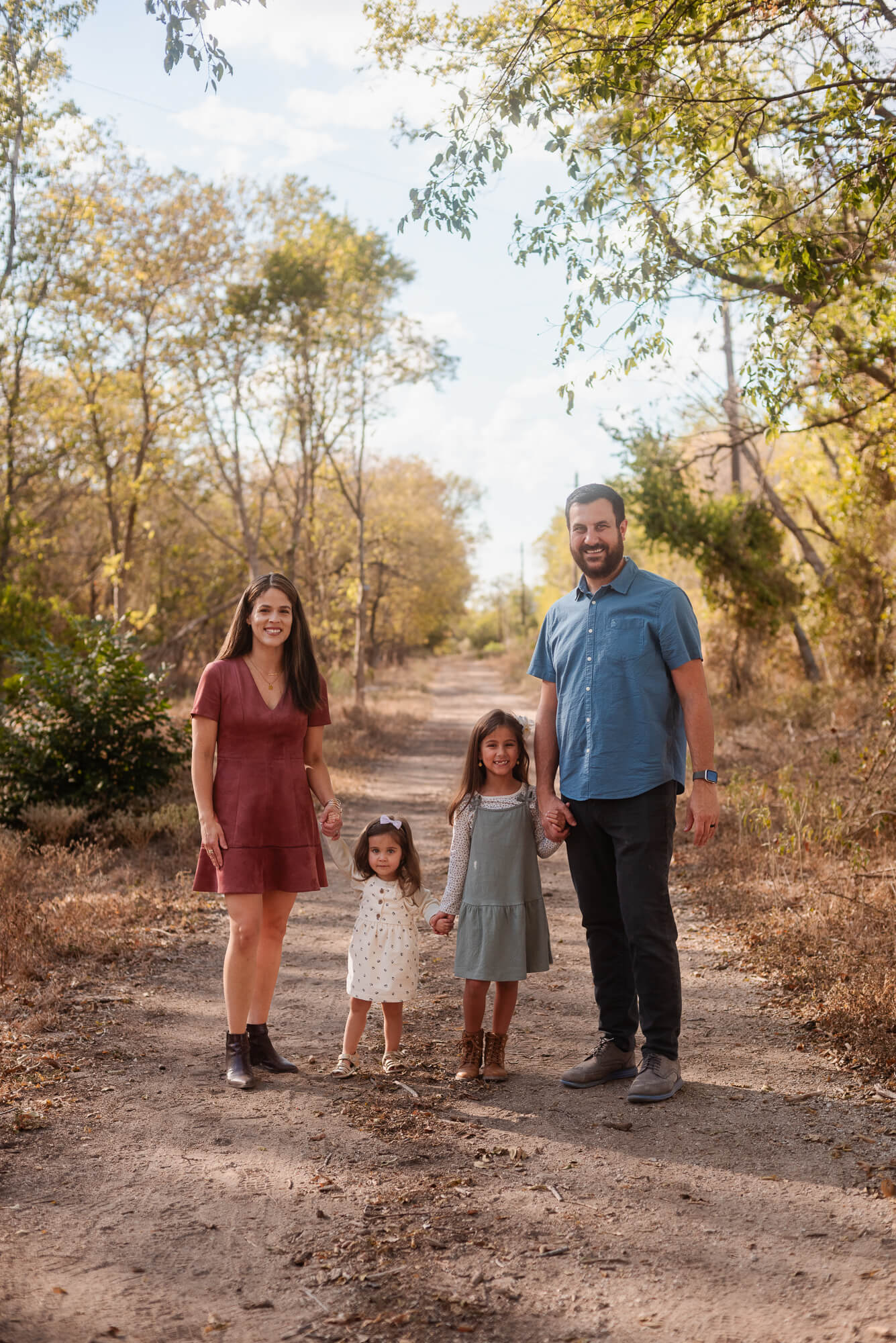 family portrait along the Colorado River Nature Trail, Austin, TX