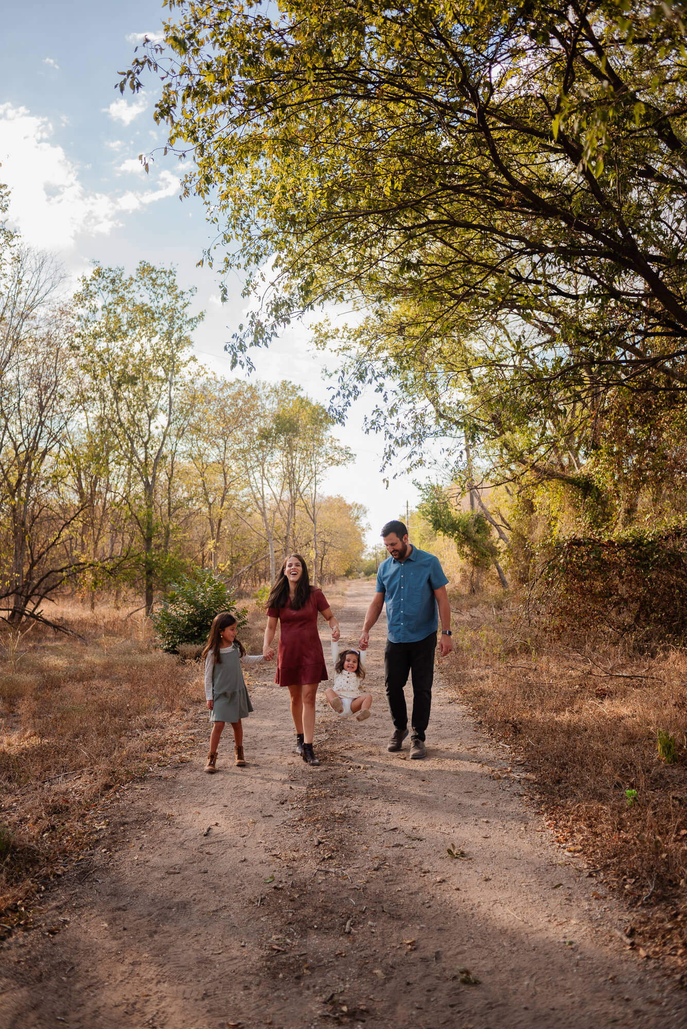 family portrait along the Colorado River Nature Trail, Austin, TX